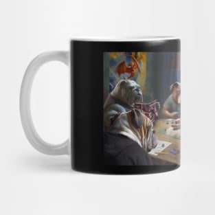 Irish Bulldogs playing RPG Mug